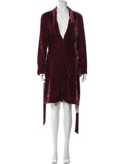 Pre-owned L'agence Paisley Print Coat In Purple