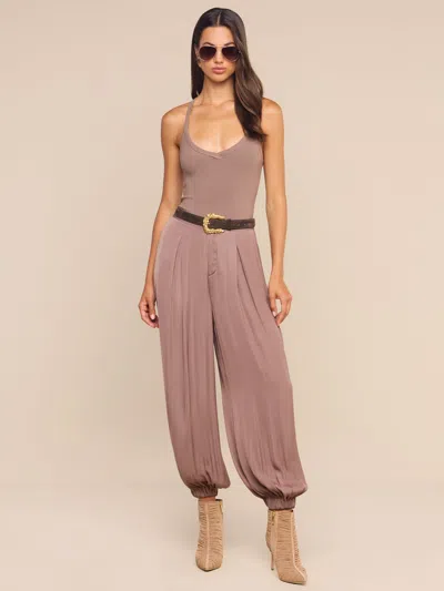 L'agence Palmer Satin Pant In Pink