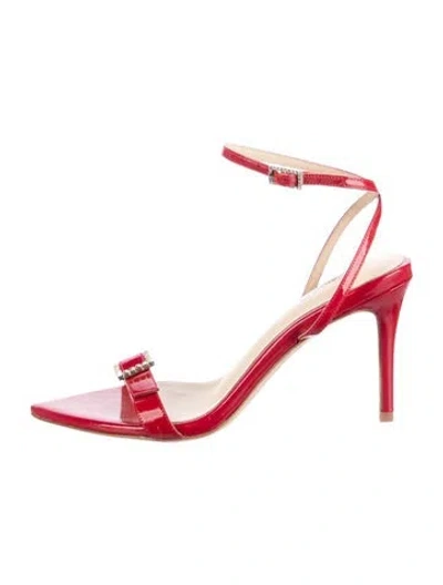 Pre-owned L'agence Patent Leather Sandals In Red