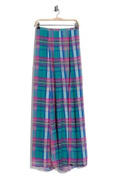 L'agence Patrica Plaid Maxi Skirt