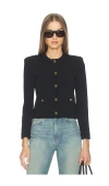 L'agence Patsy Crop Crew Cardi In Black