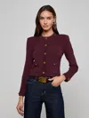 L'agence Patsy Cropped Cardigan In Burgundy