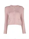 L'agence Patsy Cropped Cardigan In Pink
