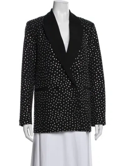 Pre-owned L'agence Patterned Blazer In Blue