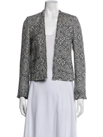 Pre-owned L'agence Patterned Blazer In Grey