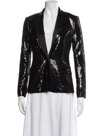 Pre-owned L'agence Patterned Blazer W/ Tags In Black