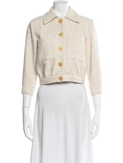 Pre-owned L'agence Patterned Blazer W/ Tags In Neutral