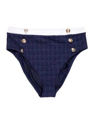 Pre-owned L'agence Patterned Bottoms W/ Tags In Blue