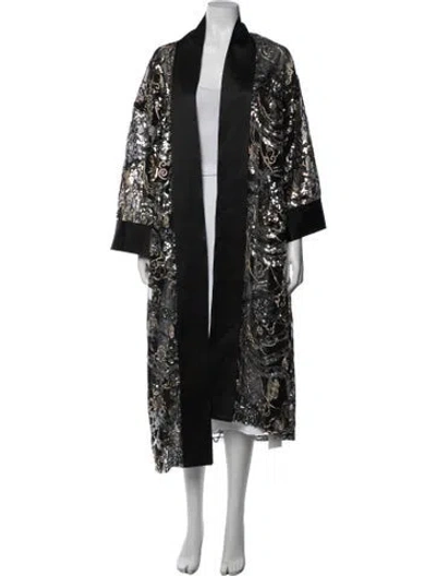 Pre-owned L'agence Patterned Coat W/ Tags In Black