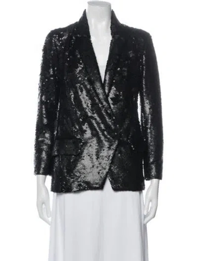 Pre-owned L'agence Patterned Evening Jacket In Black