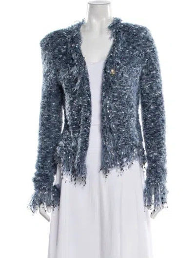 Pre-owned L'agence Patterned Jacket In Blue
