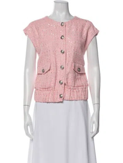 Pre-owned L'agence Patterned Jacket In Pink