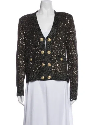 Pre-owned L'agence Patterned Jacket W/ Tags In Black