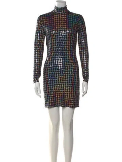 Pre-owned L'agence Patterned Mini Dress In Multi
