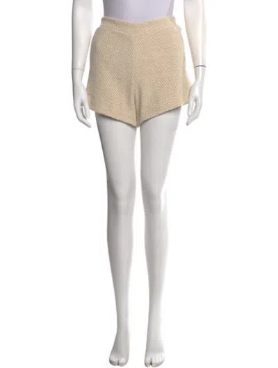 Pre-owned L'agence Patterned Mini Shorts W/ Tags In Neutrals