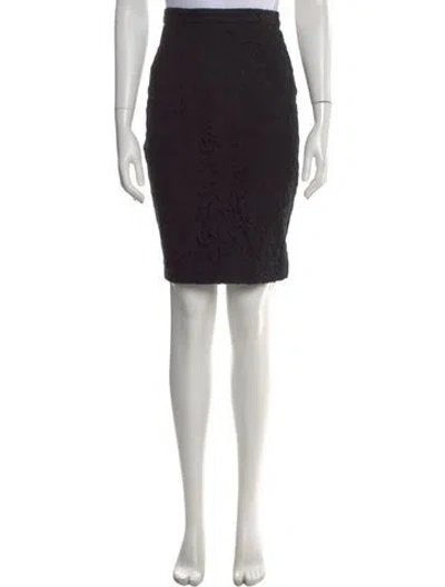 Pre-owned L'agence Patterned Mini Skirt In Black