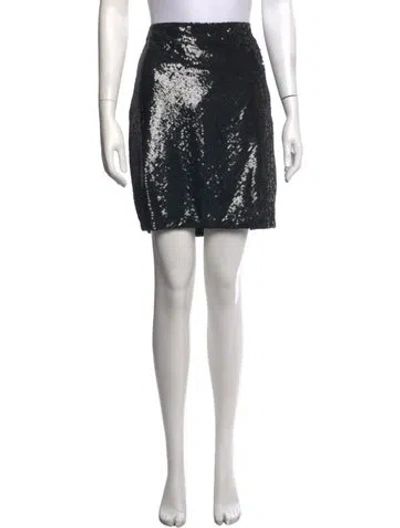 Pre-owned L'agence Patterned Mini Skirt In Black