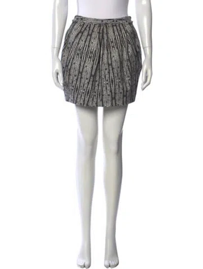 Pre-owned L'agence Patterned Mini Skirt In Black/white