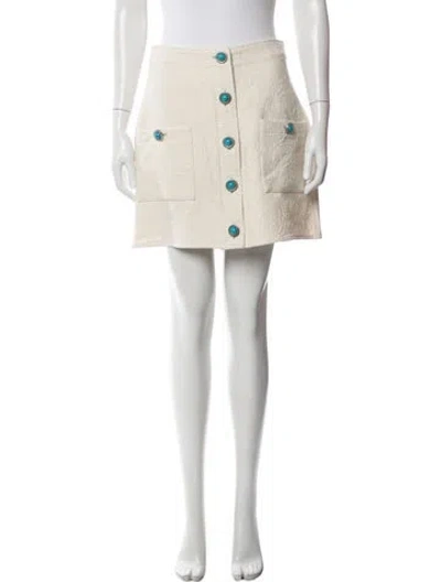 Pre-owned L'agence Patterned Mini Skirt In Metallic/neutrals