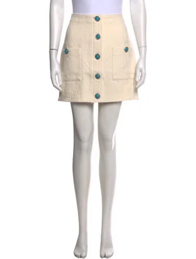 Pre-owned L'agence Patterned Mini Skirt In Neutrals