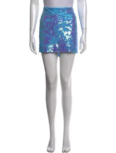 Pre-owned L'agence Patterned Mini Skirt In Pink