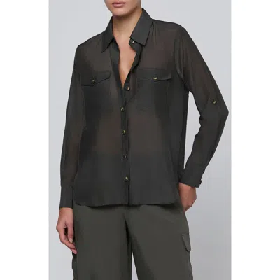 L'agence Pearson Cotton And Silk Shirt In Black
