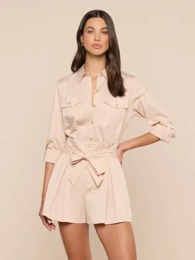 L'agence Pearson Poplin Blouse In Brown