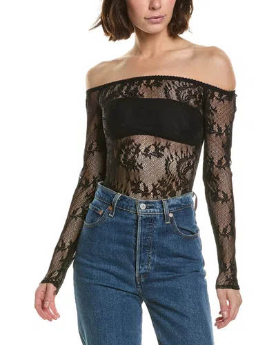 L'agence Peonie Bodysuit In Blac-black