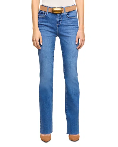 L'agence Petite Ruth High Rise Straight Jeans In Cambridge In Brown