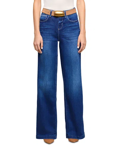 L'agence Petites Scottie High Rise Wide Leg Jeans In Marvista In Blue