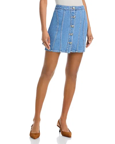 L'AGENCE L'AGENCE PHIA SEAMED BUTTON MINI SKIRT