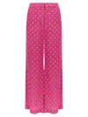 L'agence Pilar Printed Straight Trousers In Pink