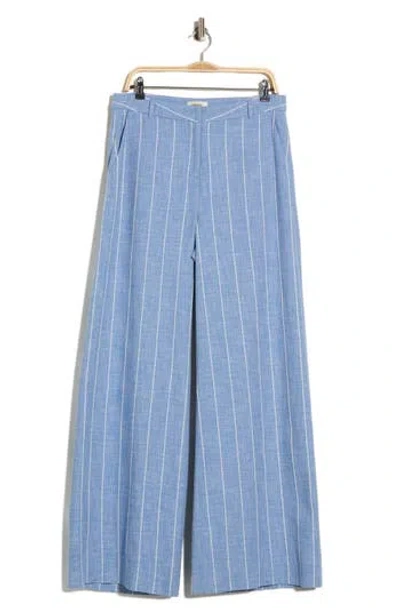 L'agence Pilar Pinstripe High Waist Wide Leg Pants