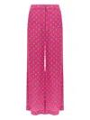 L'agence Pilar Printed Straight Trousers In Pink