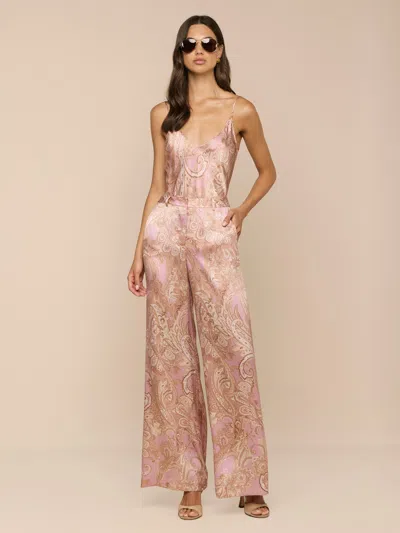 L'agence Pilar Silk Wide-leg Pant In Multi