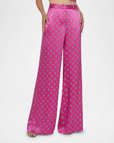 L'agence Pilar Wide Leg Pant In Southwestern Geo In Pink