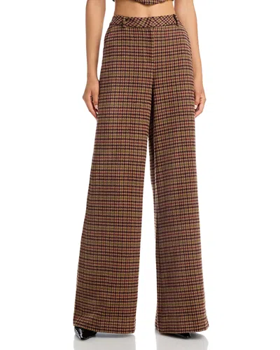 L'agence Pilar Wide Leg Pants In Brown