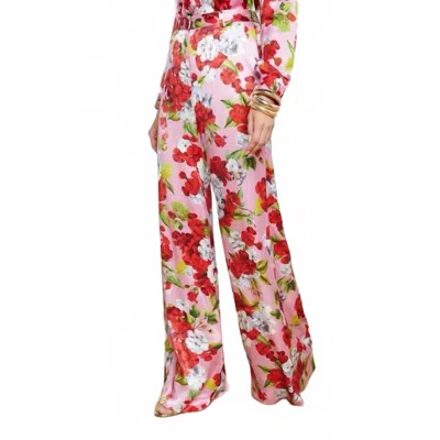 L'agence Pilar Wide Leg Pants In Multi In Pink