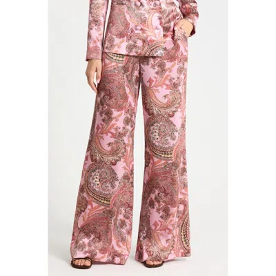 L'agence Pilar Wide Leg Pants In Multi