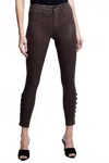 L'agence Piper Coated High-rise Skinny Jean In Espresso In Brown