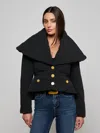 L'agence Pippa High Collar Jacket In Black