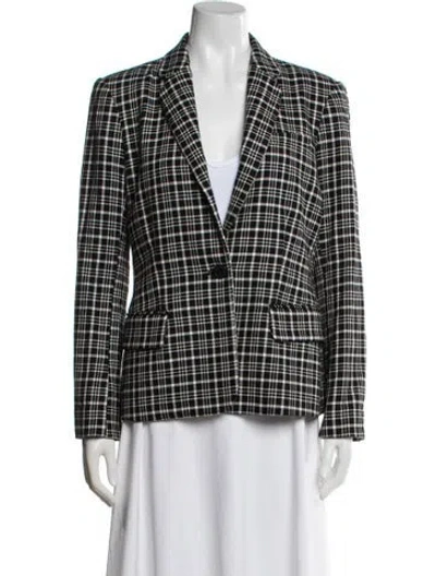 Pre-owned L'agence Plaid Print Blazer In Multi