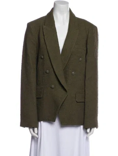 Pre-owned L'agence Plaid Print Blazer W/ Tags In Green