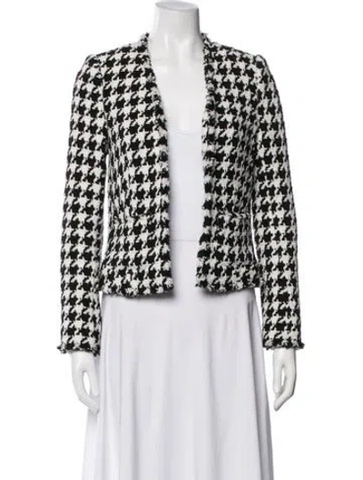 Pre-owned L'agence Plaid Print Evening Jacket In Multi