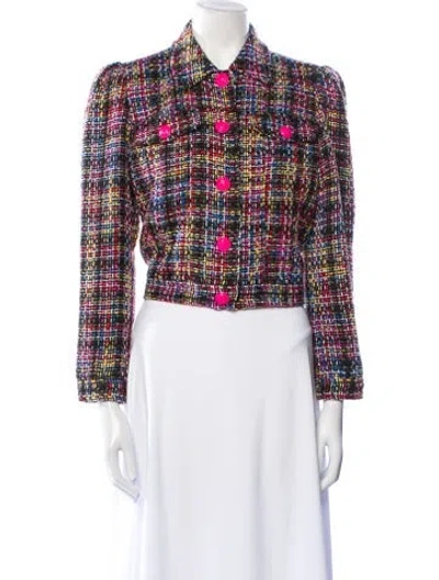 Pre-owned L'agence Plaid Print Evening Jacket W/ Tags