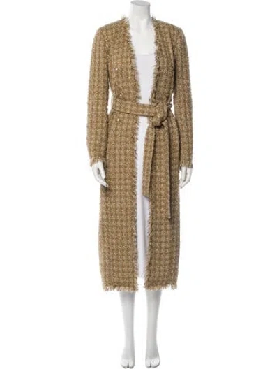 Pre-owned L'agence Plaid Print Faux Fur Coat