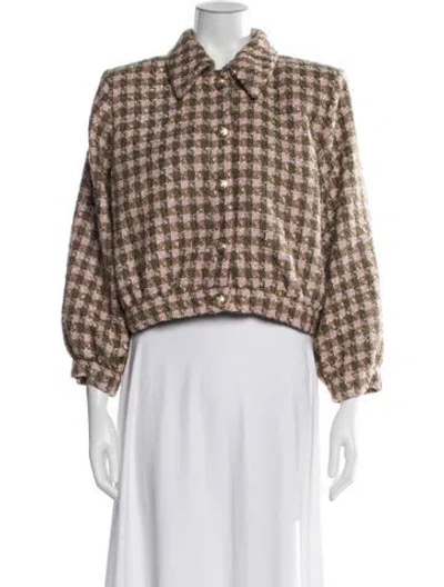Pre-owned L'agence Plaid Print Jacket