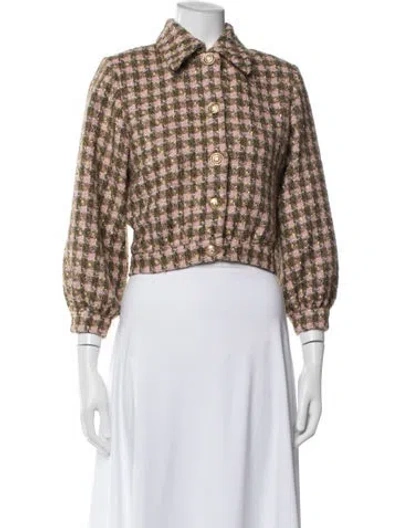 Pre-owned L'agence Plaid Print Jacket In Multi