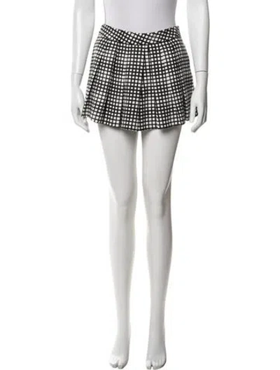 Pre-owned L'agence Plaid Print Mini Skirt In Multi