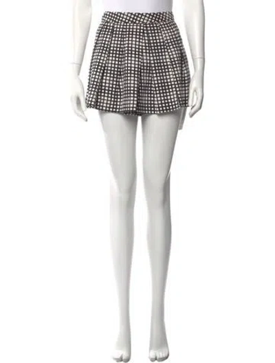 Pre-owned L'agence Plaid Print Mini Skirt In Pink